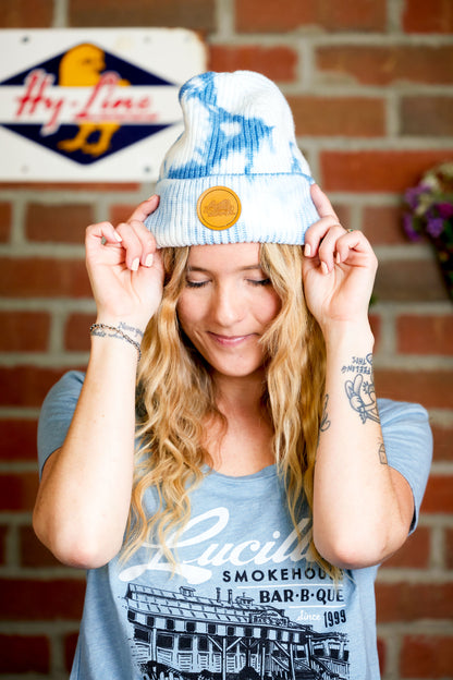Lucille's Patch Beanie - Marbled Cloud
