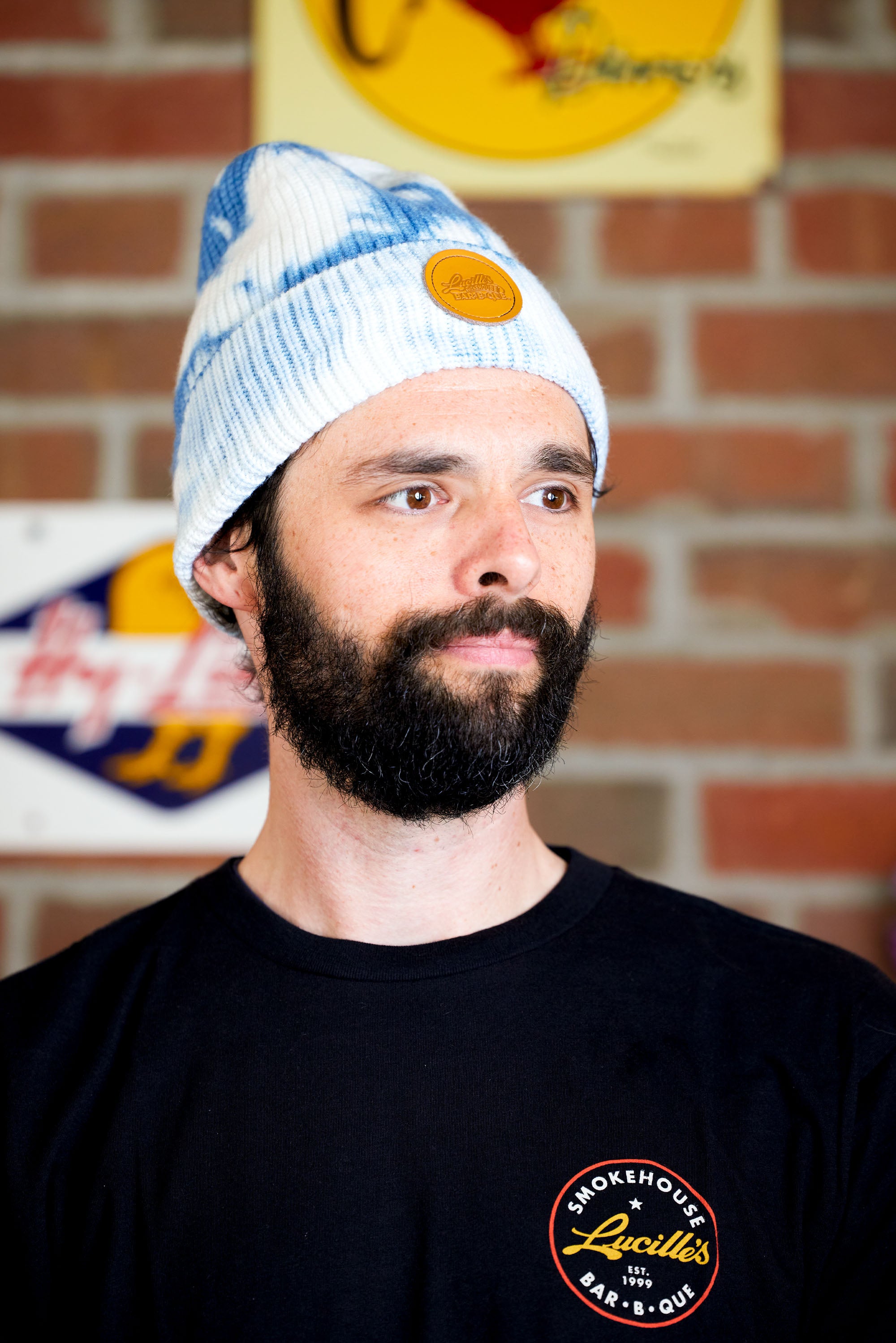 Lucille's Patch Beanie - Marbled Cloud